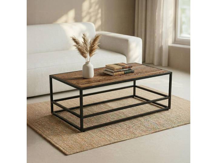 Table basse bois et métal - Recycled