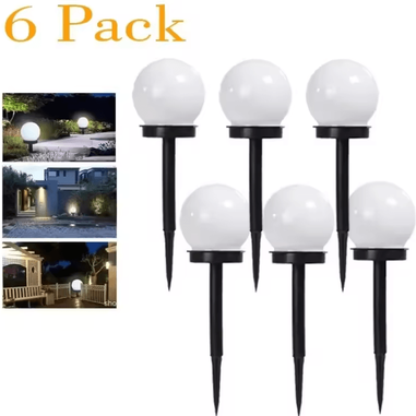 Inspire Curations Solar LED Globe Garden Lights Waterproof Solar Garden Lights For Lawn, Yard, Pathway & Landscape Decor 6pack