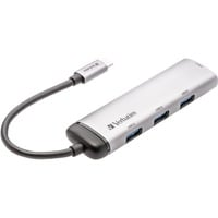 USB-C Multiport-Hub 4xUSB 3.2, USB-Hub silber