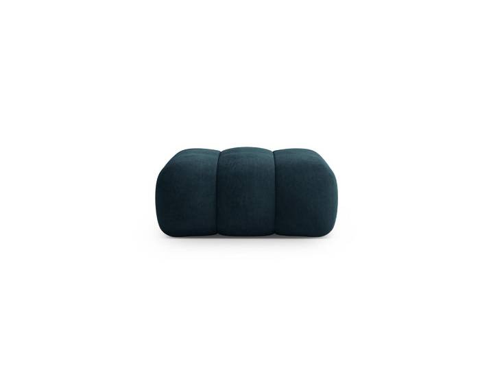 Cosmopolitan Design Pouf Koge aus Samt petrol, Petrol, 95x40x95 cm, Wohnzimmer, Sessel, Hocker & Hockerbänke, Poufs