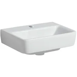 Geberit Renova Plan Handwaschbecken 501625001 45x34cm, Hahnloch mittig, ohne Überlauf, weiß