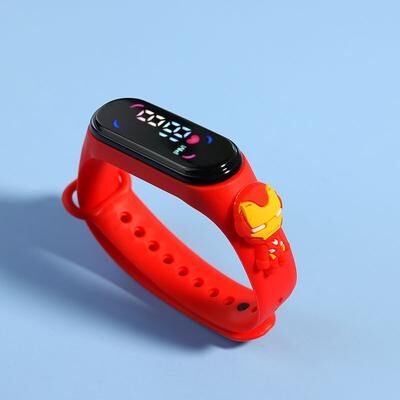 Discount Dollar Deals Fashion Mickey LED Childrens Watch For Girls Waterproof Sports Touch Screen Bracelet With Spiderman Doll Design color Gt