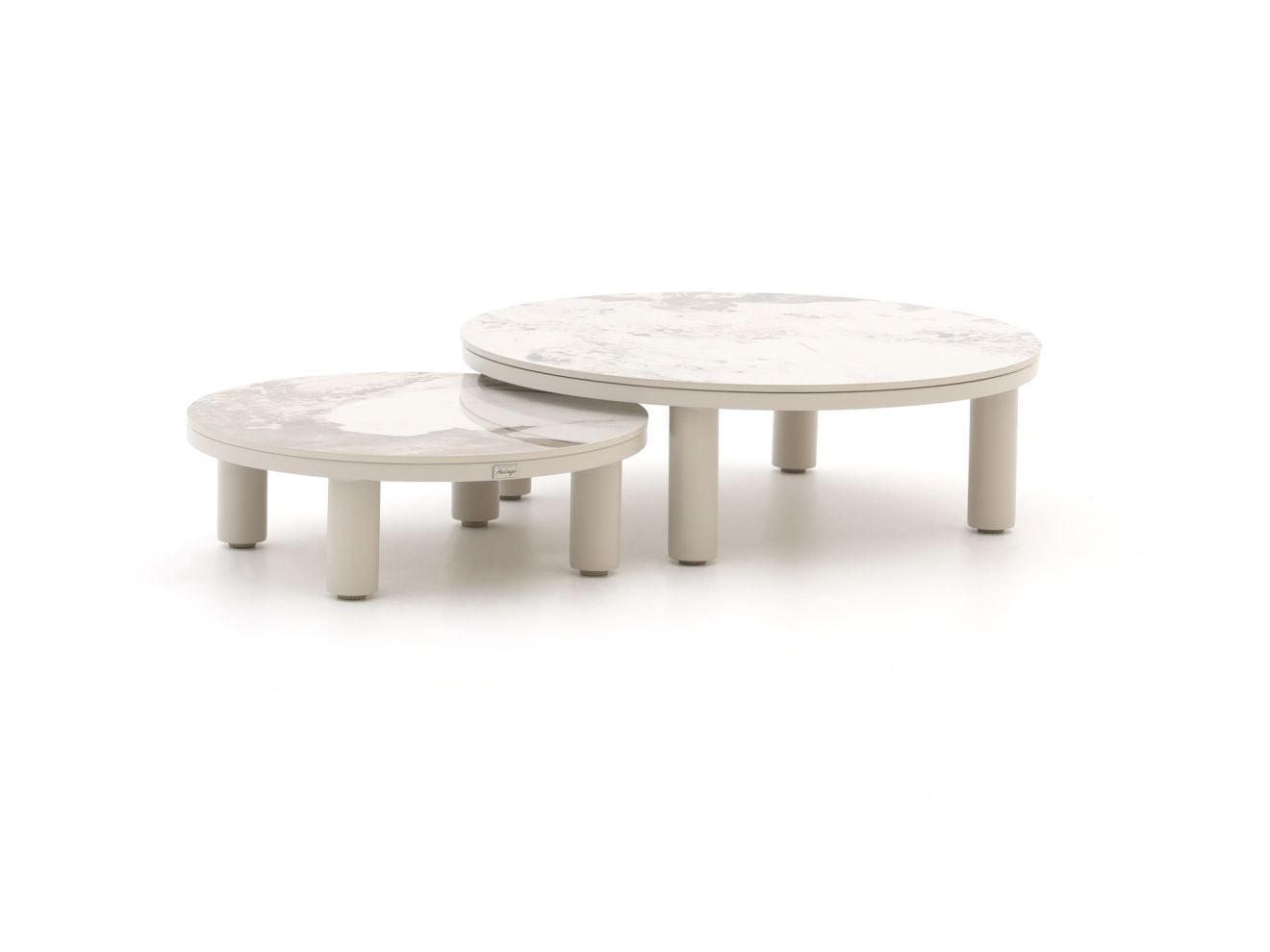 Bellagio Loungetafel Bellagio Rond Tuintafel Sintered Stone Aluminium Diameter: 85 cm