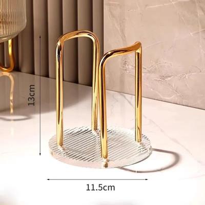 Uplifted Finds Home Storage Rack Luxury Disposable Cup Storage Rack Water Tea Cup Dispenser Rack gold Single Cup