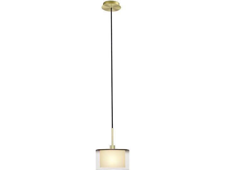Bankamp Designer-Pendellampe Karl75 Messing matt mit blank abgesetzt Messing/Glas