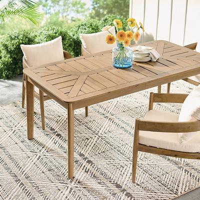 "Miramar Rectangle Outdoor Outdoor Dining Table, 71"" - Umber - Grandin Road"