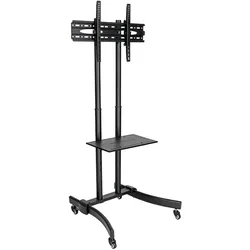 Eaton Rolling TV/Monitor Cart for 93,98cm 37inch to 177,8cm 70inch TVs and Monitors Classi (40 kg, 37" - 70"), TV Ständer, Schwarz