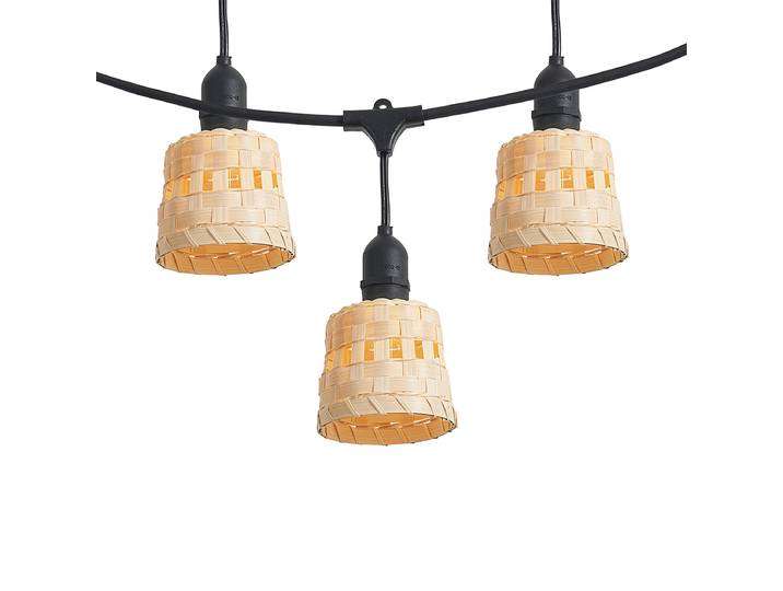 Guirlande lumineuse en bambou avec prise 8m avec LED 10 lumières