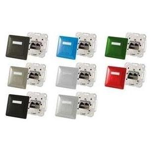 Shiverpeaks BASIC-S Anschlussdose Kat. 6A, 2 x RJ45, silber zur Unterputzmontage, horizontale Kabelführung, Zent (BS74280-GR)