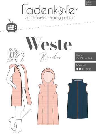 Fadenkäfer Schnitt "Weste" für Kinder