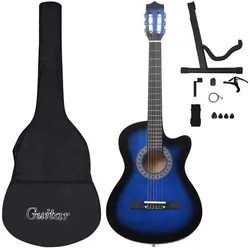 vidaXL Xadoron (Westerngitarre, Lindenholz), Gitarre, Blau