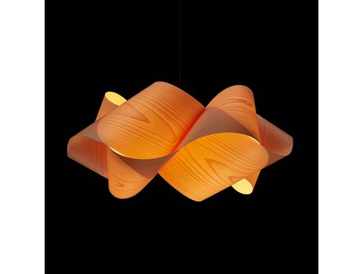 LZF LAMPS Designer Hängelampe Swirl, dimmbar, Holz hell, für Wohn- / Esszimmer, Holz, Design, Pendelleuchte