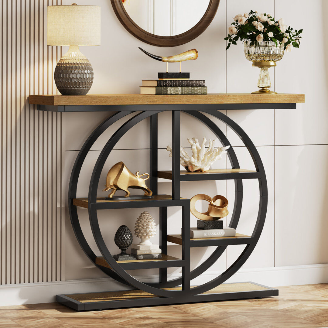 Blue Elephant 105 cm W Console Table Light Brown 80cm H X 105cm W X 30cm D