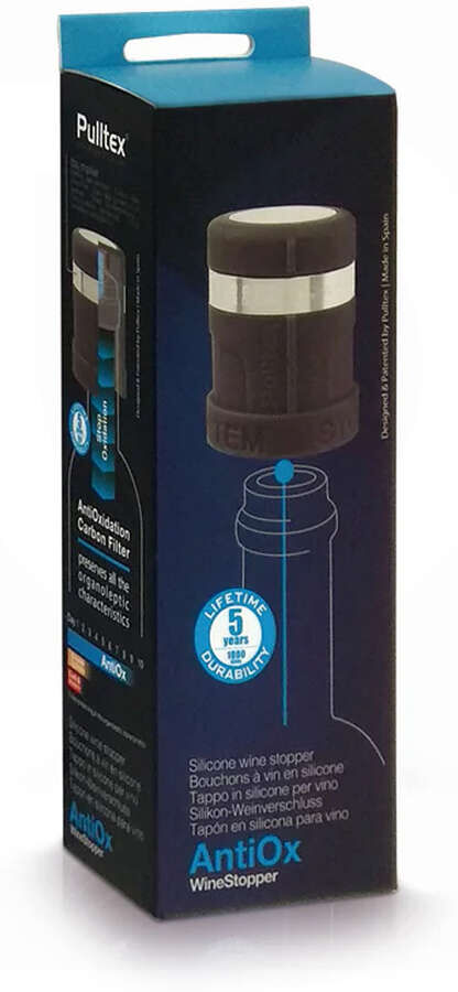 Pulltex Bouchon Stopper AntiOx Black pour Vin