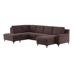 COTTA Wohnlandschaft mit Funktion Boom Stoff Grau Charcoal