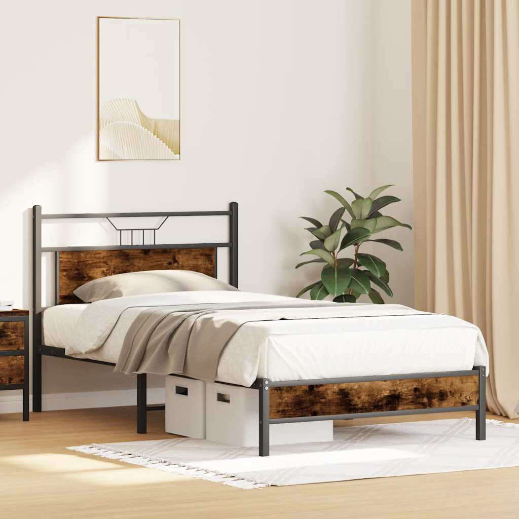 Borough Wharf Bed Smoked Oak 100 x 190cm