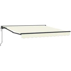 vidaXL Markisenrahmen Creme 300 x 250 cm Polyester mit PU-Beschichtung