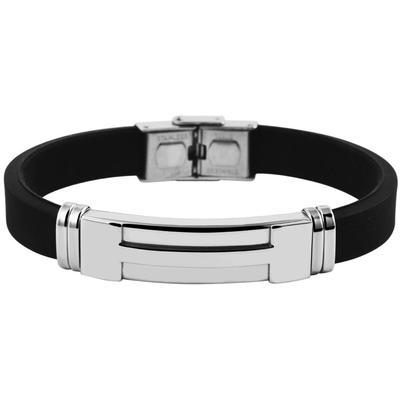 Armband ADELIA´S "Armband aus Kautschuk 21 cm", schwarz, Armbänder, Damen, 21cm, Kautschuk, Armband, Perfekt zum Verschenken an besondere Menschen