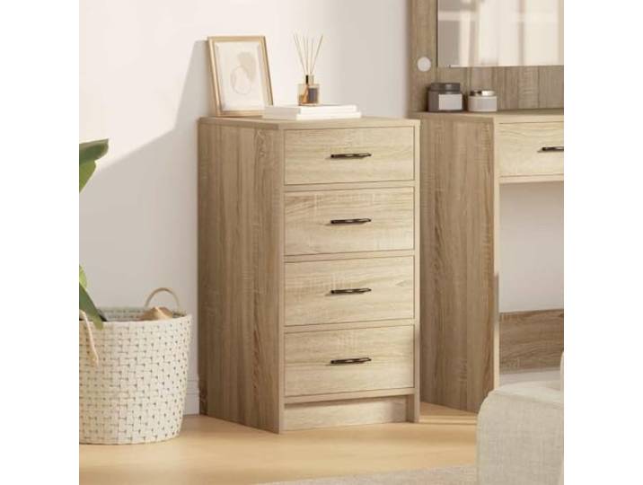 RJPLMFV Anrichte Sonoma Eiche 40 x 41 x 75 cm aus Holz Modern, Schubladen zur Aufbewahrung, matte Oberfläche, langlebig, vielseitig für Wohnzimmer
