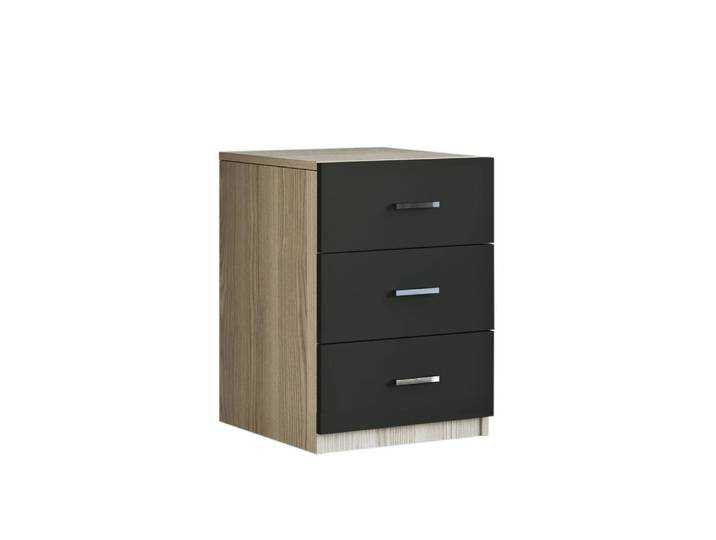 Caisson de bureau 3 tiroirs gris anthracite