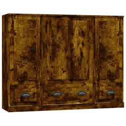 vidaXL Highboards 3 Stk. Räuchereiche Holzwerkstoff