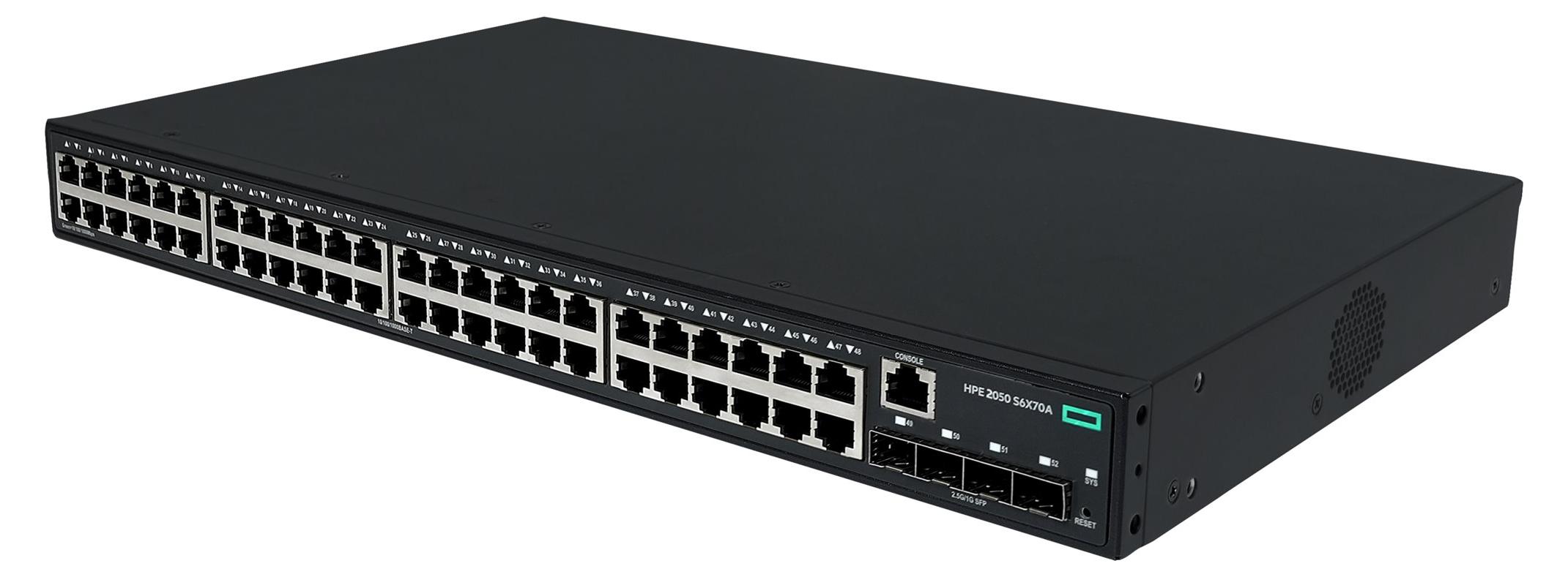 HPE Networking Comware 2050 48p: Switch - verwaltet - 48 x 10/100/1000Base-T + 4 x 1/2.5GBase-X (Uplink / Stack-Verbindung)