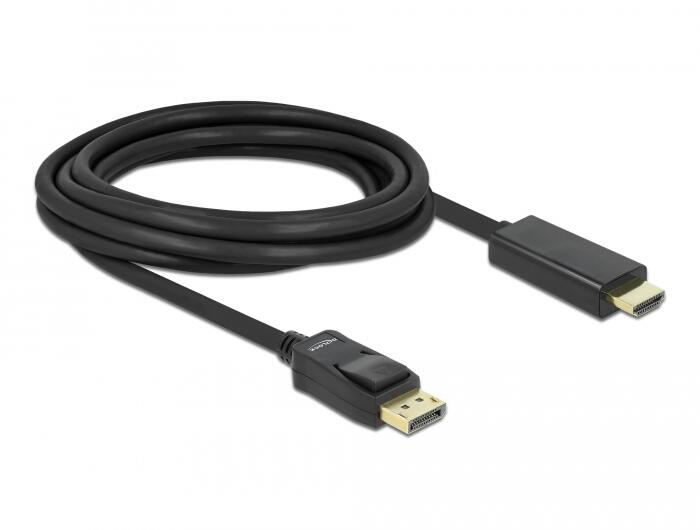 DeLOCK Kabel DisplayPort zu High Speed HDMI-A, 3m 82435