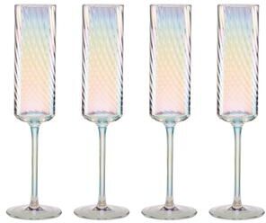 "Lenox Tuscany Classics Iridescent Flutes, Set of 4 - 1.75"" Round"