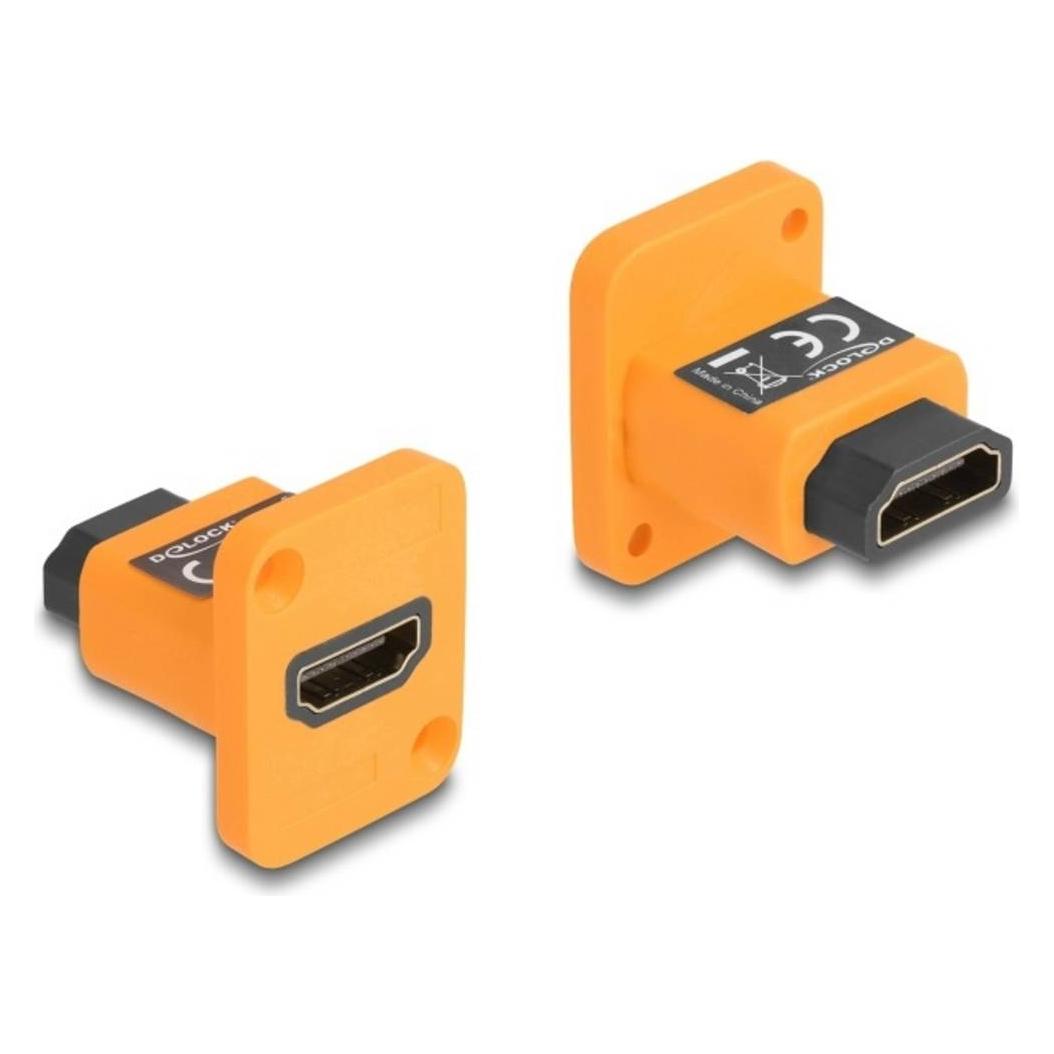 Delock D-Typ Modul HDMI-A Buchse zu Buchse 4K orange (88001)