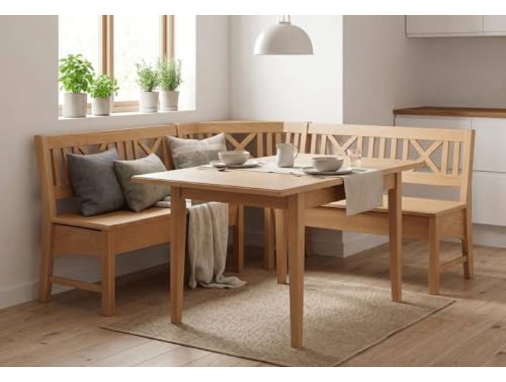 Imebel Eckbank modern 175 x175 cm – Polsterbank für Esszimmer