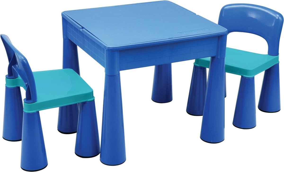 5-in-1 Multifunctionele Activiteitentafel met 2 Stoelen – Blauw