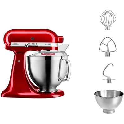 KITCHENAID Küchenmaschine "Artisan 5KSM185PSECA", rot (candy apple), B:24cm H:36cm T:37cm, Küchenmaschinen, Küchenmaschine