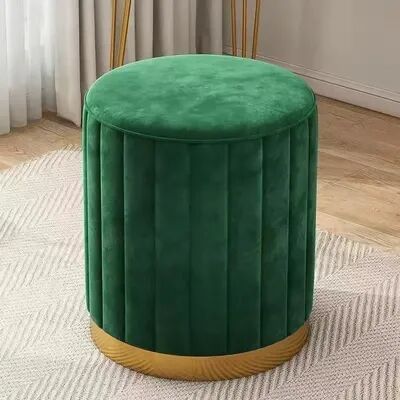 Combo Retail Shop Light Luxury Makeup Stools, Round Vanity Chairs, Sofas, Bedroom Side Storage Bench green Unstorable Items