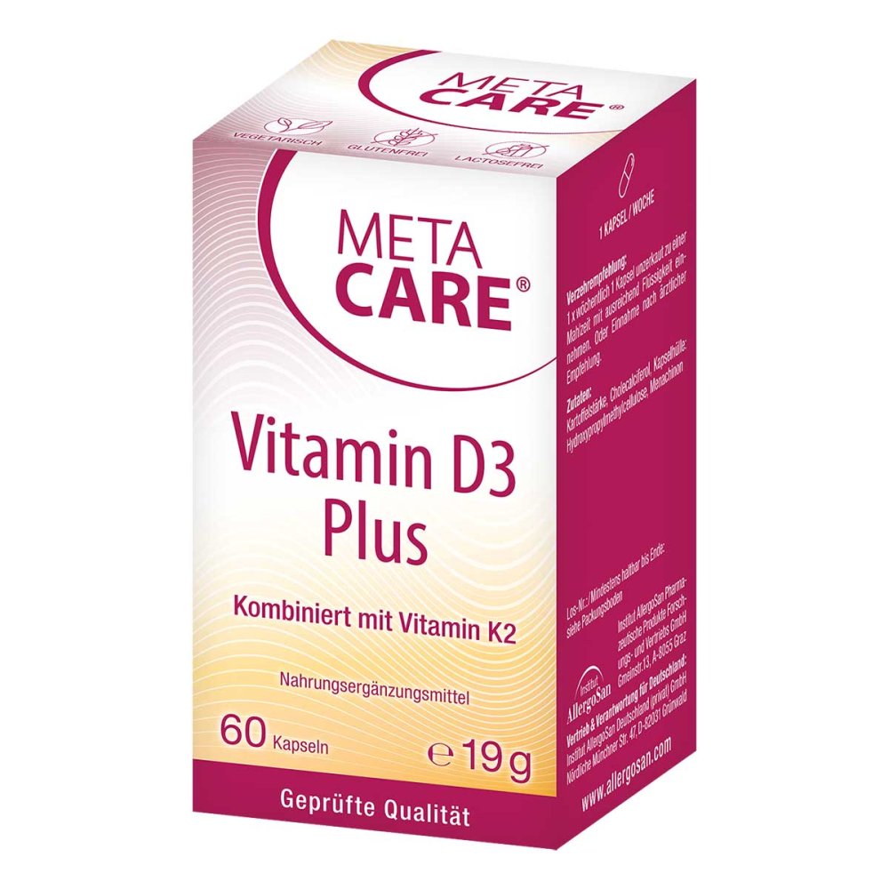 INSTITUT ALLERGOSAN Deutschland (privat) GmbH Meta Care Vitamin D3 Plus 10.000 I.e+80 Μg K2 Kapseln 17822516