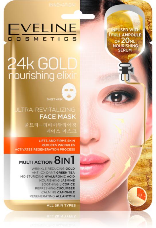 Eveline Cosmetics 24k Gold Nourishing Elixir lifting mask 1 pc