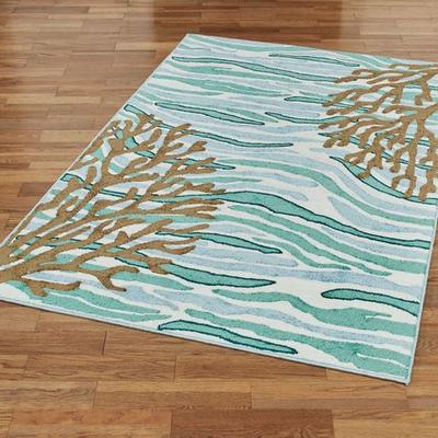 Touch of Class "Coastal Charm Rectangle Rug Multi Cool, 3'3"" x 5'3"", Multi Cool"