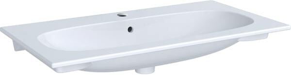 Geberit Acanto meuble lavabo 500642012 90x48cm, avec trou pour robinetterie, avec trop-plein, blanc