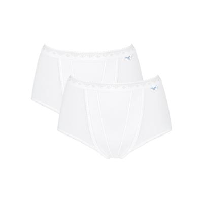 Shapingslip SLOGGI "Control", Damen, Gr. 44, Single Jersey, weiß, Single Jersey, Obermaterial: 94% Baumwolle, 6% Elasthan, unifarben, figurbetont, Unterhosen, doppellagige Bauchpartie, formend, Baumwollmix, elastisch