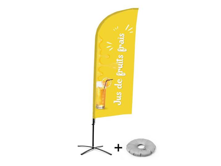 Showdown Displays Standregal Showdown Displays Beachflag - Komplett-Set - Frischer Saft - Französis, 1-tlg.