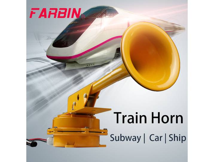 FARBIN 12 V/24 V 1280DB Super fort Aviation aluminium Train piste klaxon voiture trompette pour camion bateau Train véhicule camion accessoire