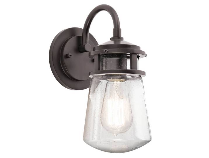 Wandlamp buiten Lyndon, brons / oud-messing, metaal, Wandlamp buiten