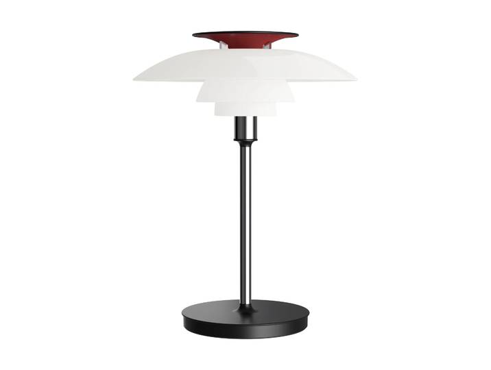 Louis Poulsen PH 80 draagbare tafellamp Wit opaal, chroomgeplateerd