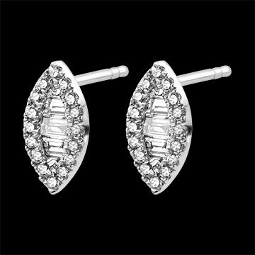 Edenly Ohrringe Vielfalt - Augenblick - 18 Karat WeiÃŸgold und Diamanten