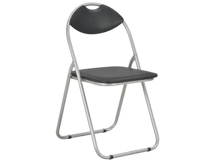 Chaises pliantes à manger lot de 6 - noir similicuir - 42x57 5x95 cm