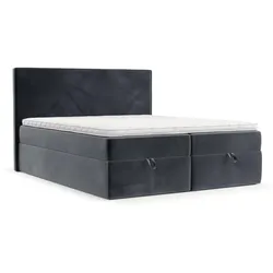 BOXBETT Velma 140/200 cm Dunkelgrau im Kronos Stoff