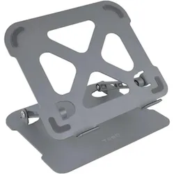 Tooq Technology Soporte Elevador Aluminio Ajustable Ergon Portatil, Notebook Ständer, Grau