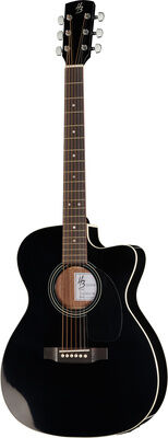 Harley Benton Custom Line CLA-16SCE BK Schwarz Hochglanz