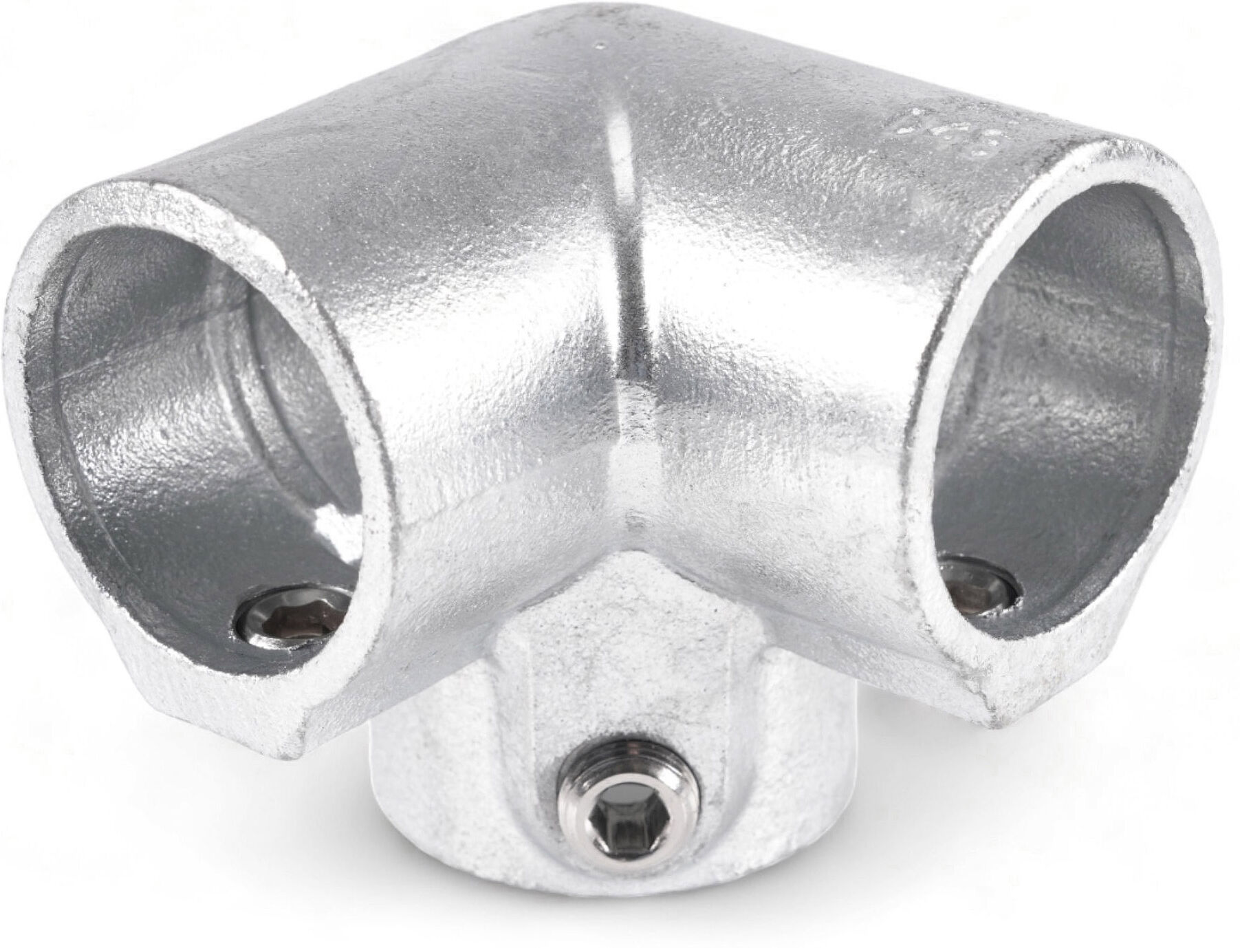 Riggatec Rohrverbinder Dreiweg-Eckstück Für 48,3 Mm Rohr Silber