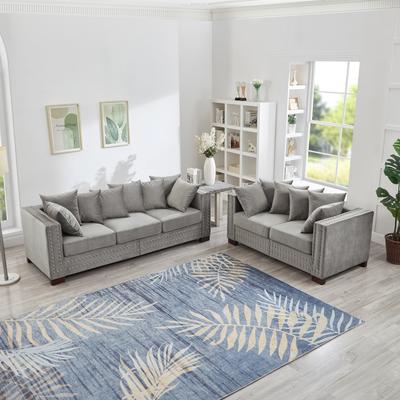 GDFStudio Zephyrion Velvet Sofa and Loveseat Set with Storage Seating