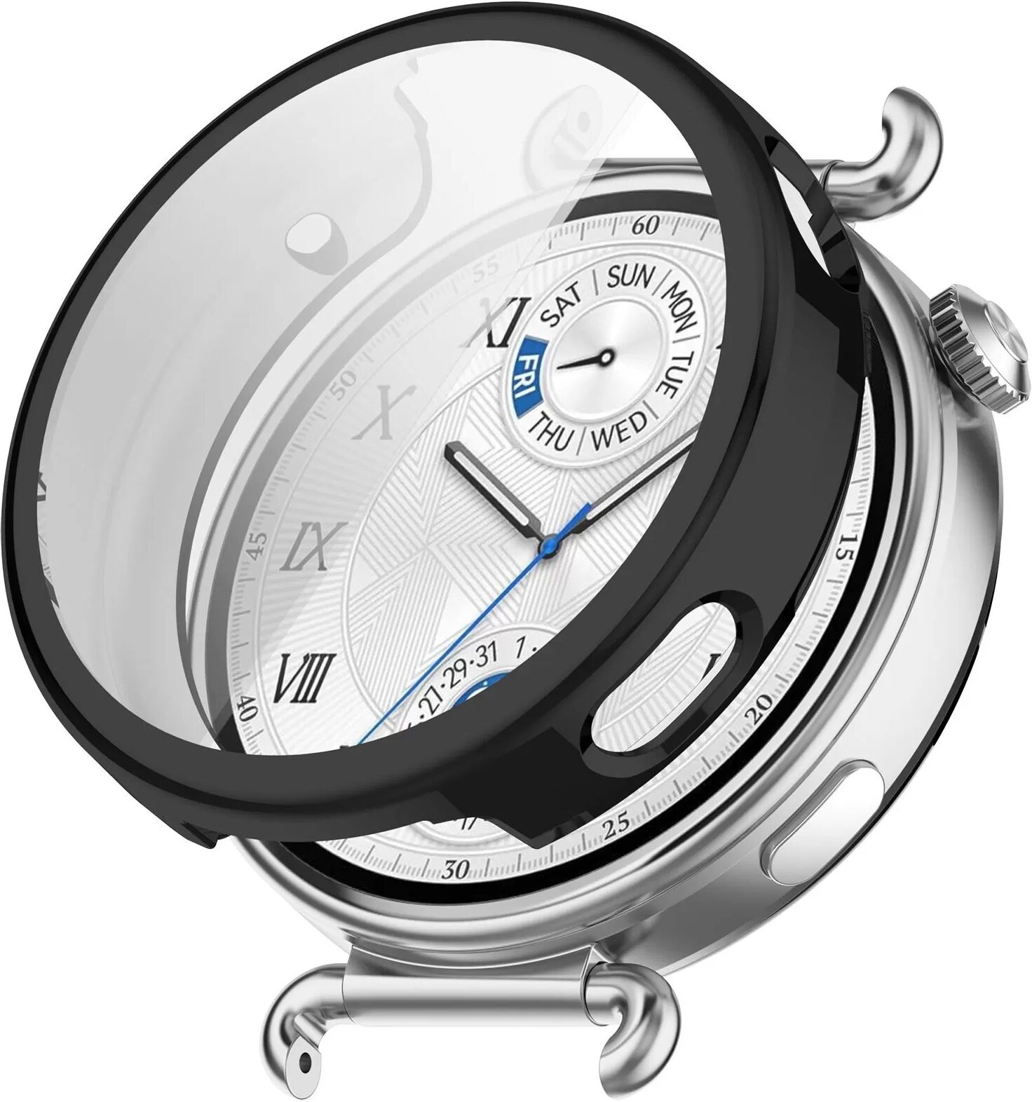 INF Vollständige TPU-Schutzhülle kompatibel mit Huawei Watch GT6 46MM - Schwarz